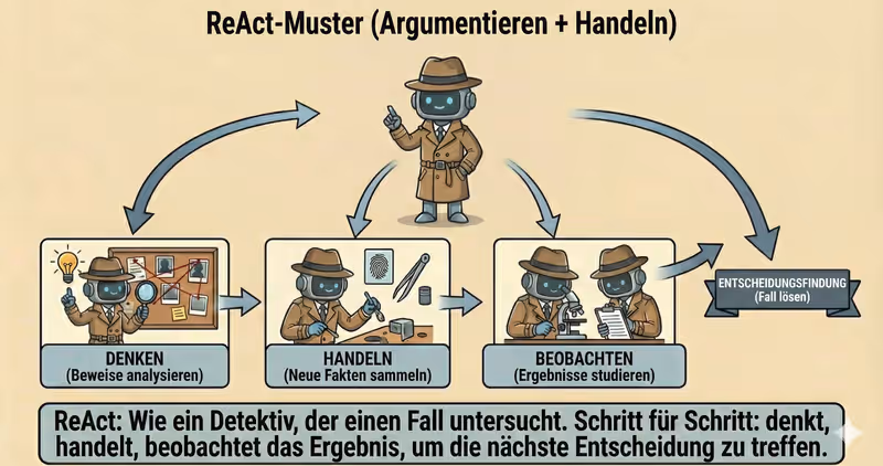 ReAct-Agent: Schritt-für-Schritt-Handeln