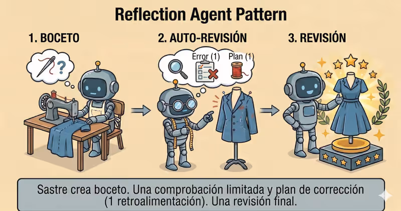 Patrón Reflection Agent: control de calidad en una pasada