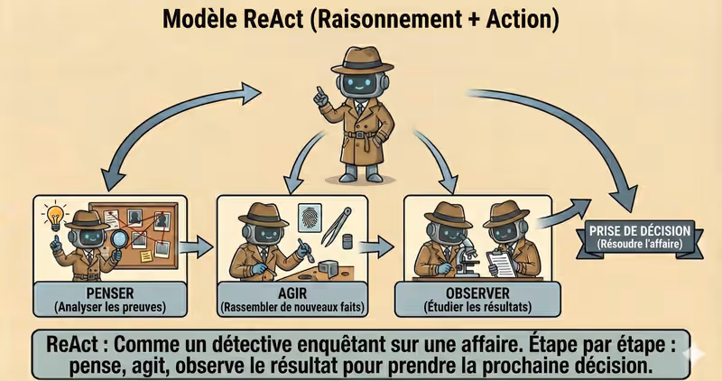 Agent ReAct : action étape par étape