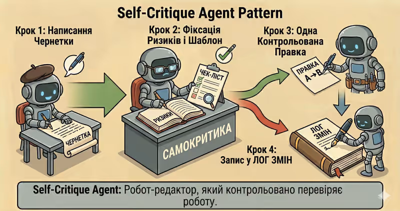 Патерн Self-Critique Agent: чернетка → критика → правка